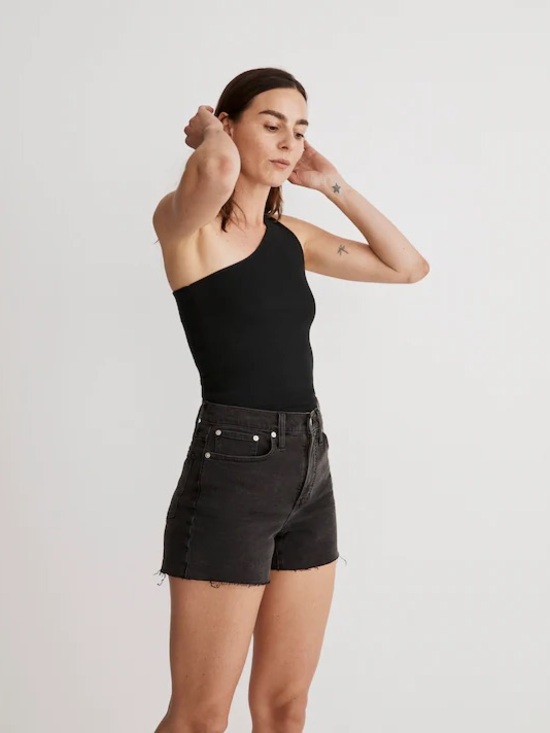 Madewell Pants - Madewell High Rise Denim Black Shorts Size 27